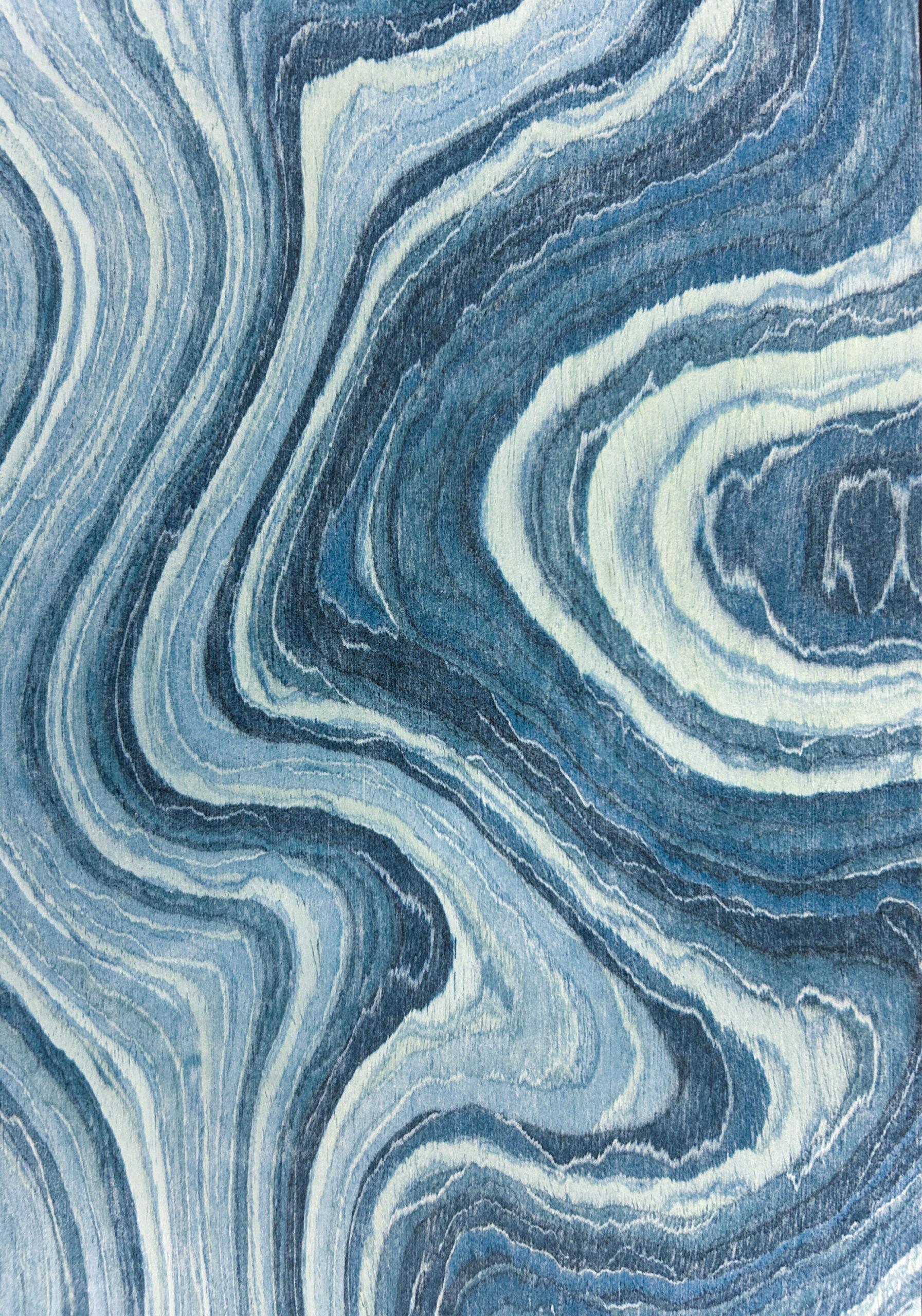 Dye-A-Log Reconstituted Azure Starry Night 028 real material sample - marbled grain veneer