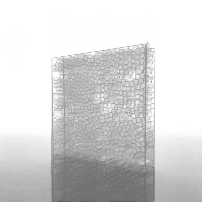 Luminous Bubbles in Clear Standard - glossy see-through bubble-pattern panel