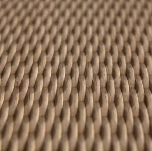 Prensa Corcovado close-up - woven basket-weave embossed texture