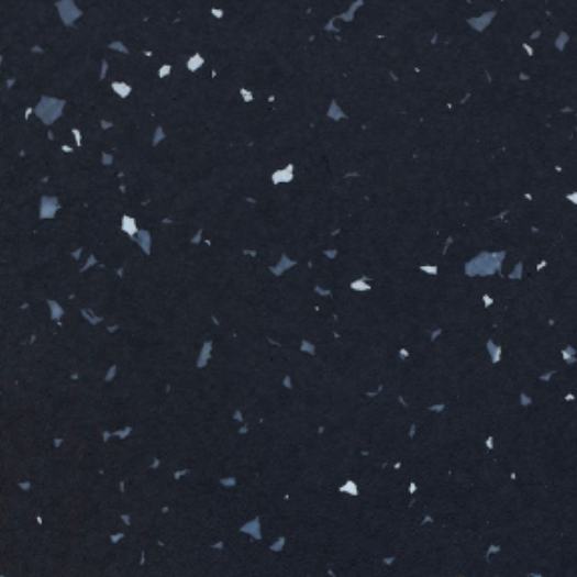Eco-Flakes Licorice real material sample - recycled composite panel with scattered flakes