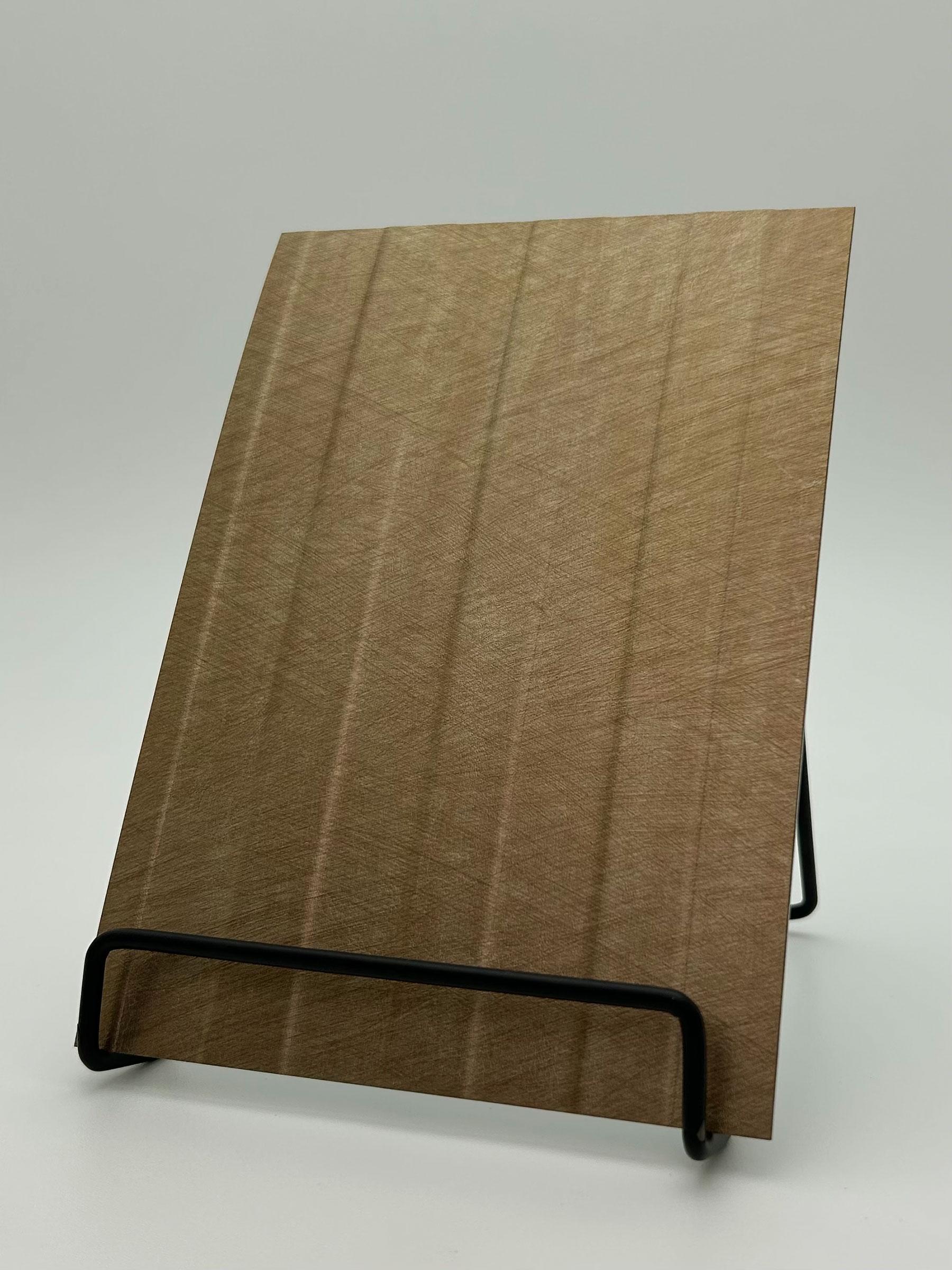 Elements Textile Linea Antique Gold real material sample - an antique-gold weave with spaced vertical lines
