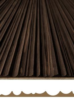 Tambora Nanda real material sample - vertical flute milled wood panel