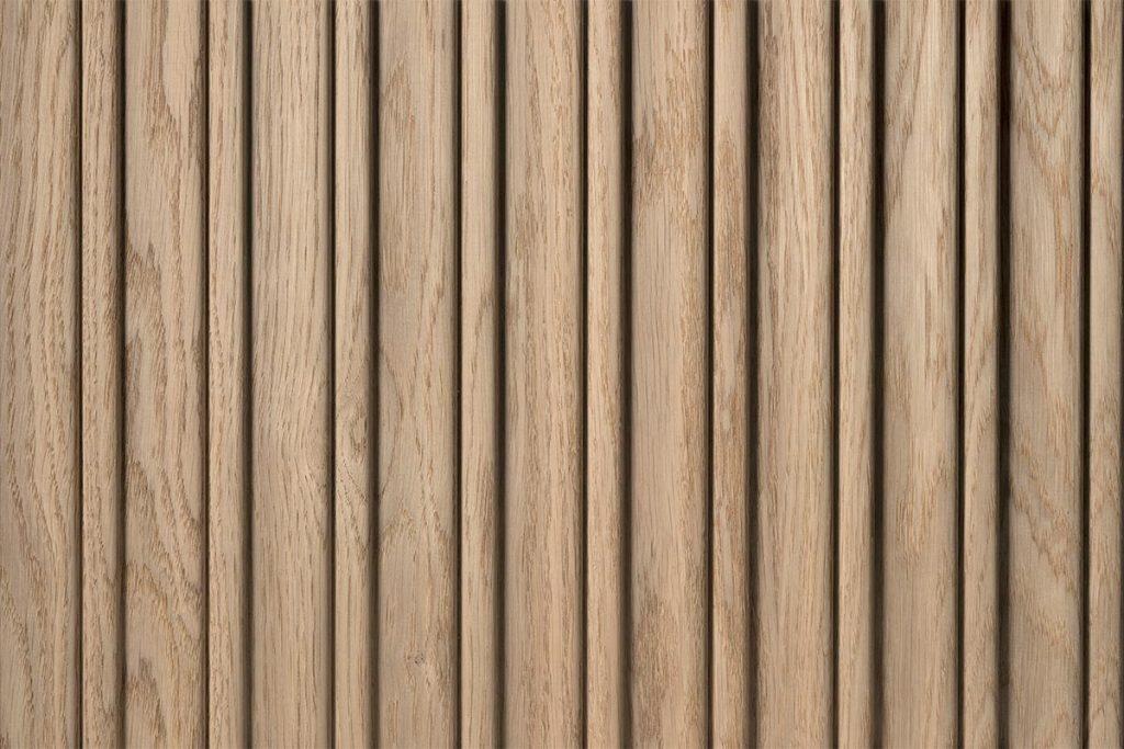 Tambora Olympus real material sample - vertical flute milled wood panel