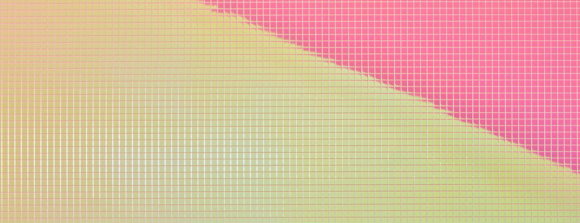 Elements Mirror Pixels Flexible Pink Sunset 5x5 real material sample - pixel mosaic grid mirror laminate
