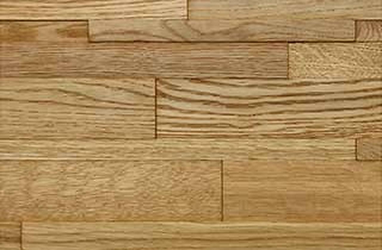 Listello Sanded Oak real material sample - staggered interlocking wood planks