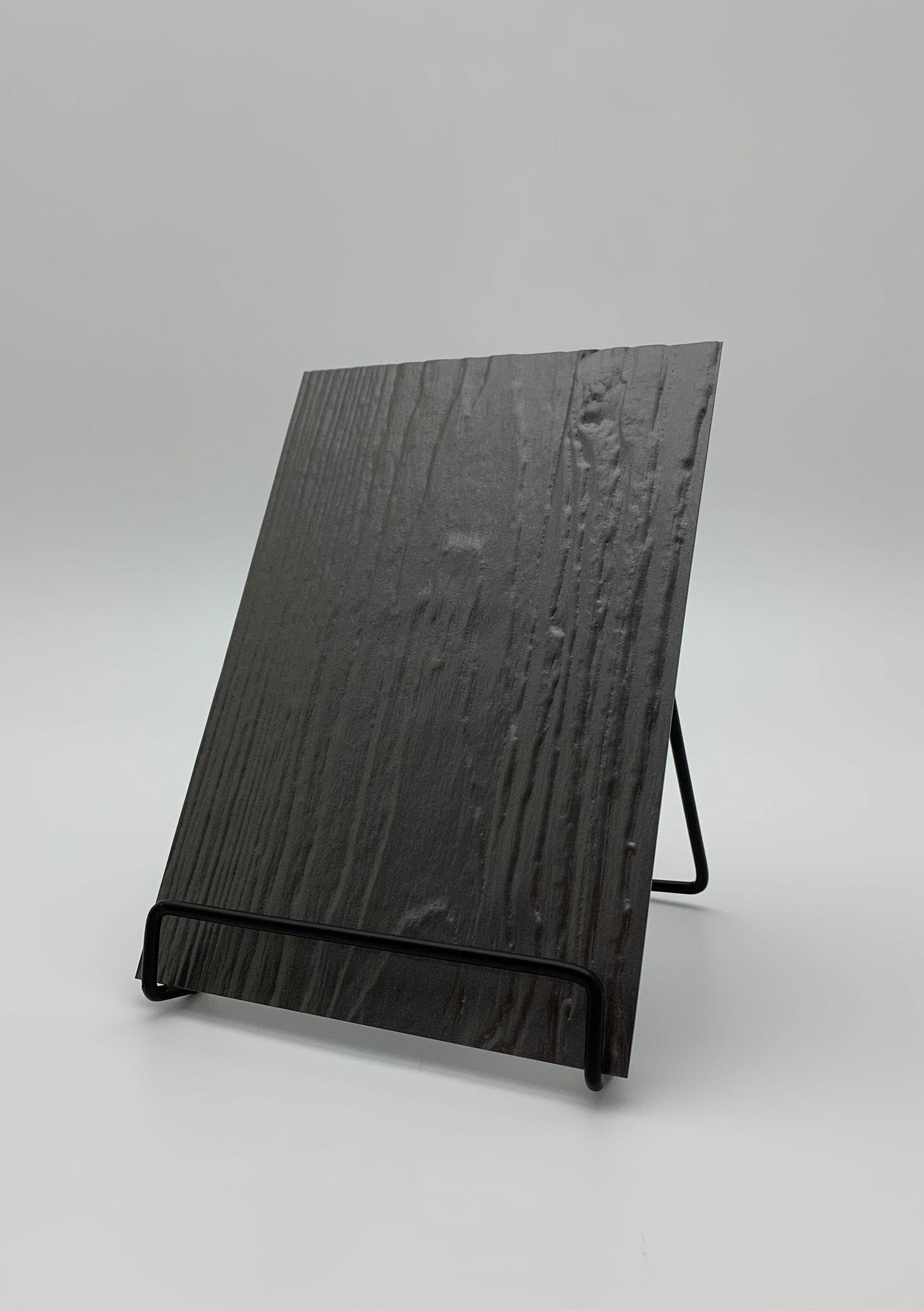 Elements Texture Smoke Wood real material sample - a deep embossed wood grain in smoky grey