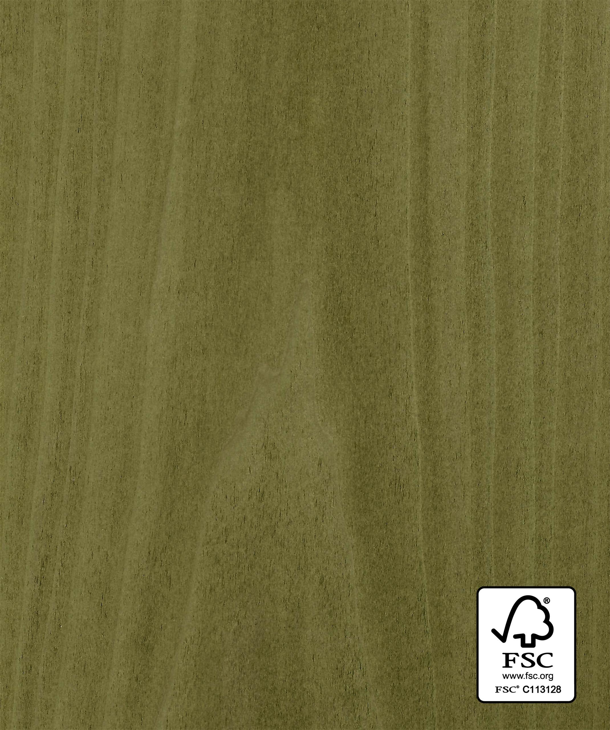 Dye-A-Log Natural Dyed Tulipwood 102 real material sample - straight grain veneer