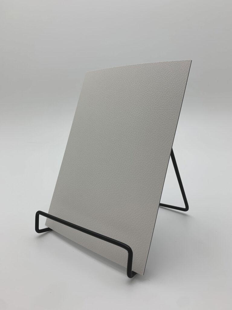 Elements Textile – White Leather real material sample - a smooth, fine-grained white leather look