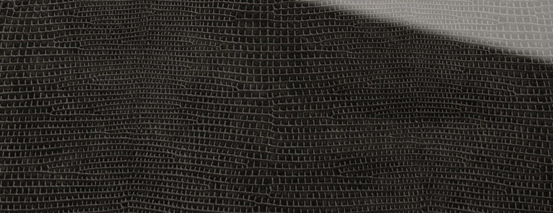 Elements Acrylic Black Luxe Leather real material sample - leather texture laminate