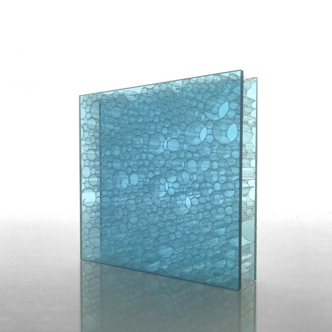 Luminous Bubbles in Clear Blue real material sample