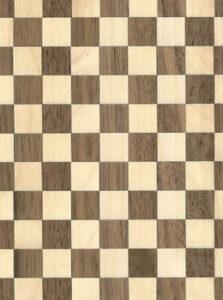 Koncepts Chess Board real material sample - checkerboard inlay veneer