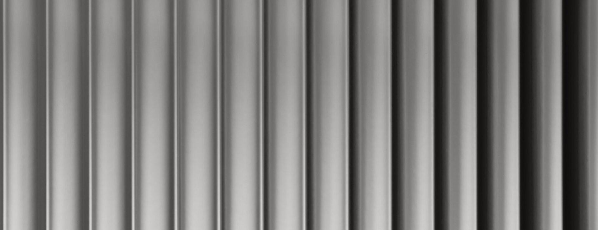 Elements High Tide Silver real material sample - vertical metallic sheen laminate