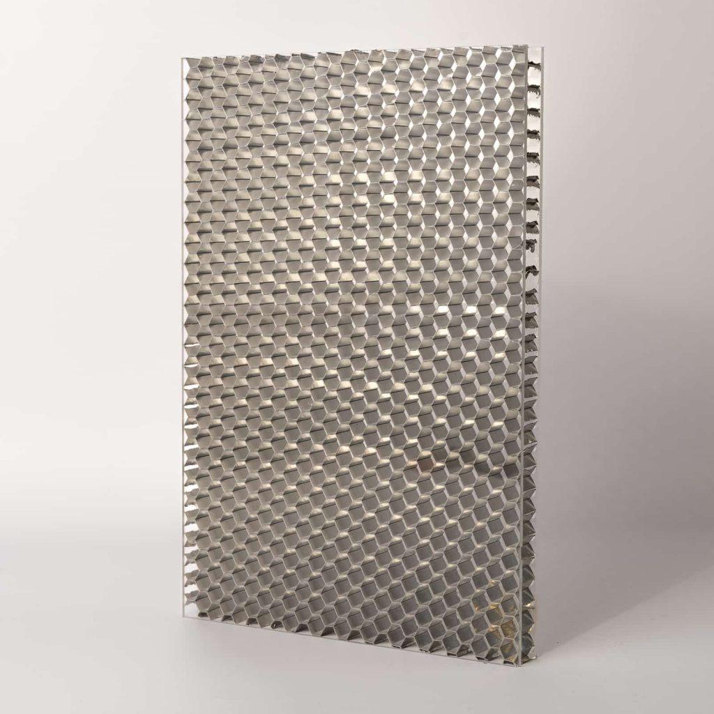 Luminous Honeycomb real material sample - clear standing honeycomb panel
