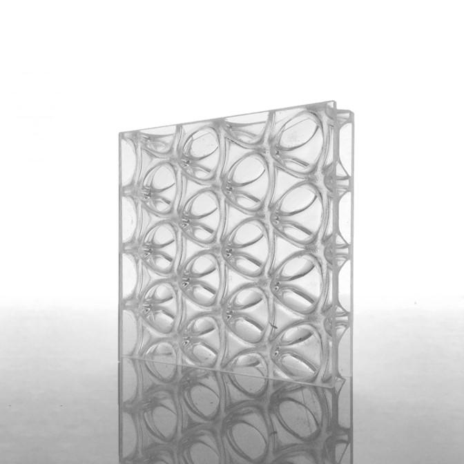 Luminous Illusion in Clear real material sample - translucent honeycomb panel