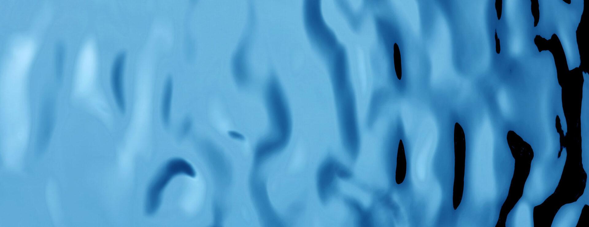Elements Oceano Ice Blue real material sample - liquid distortion weave laminate