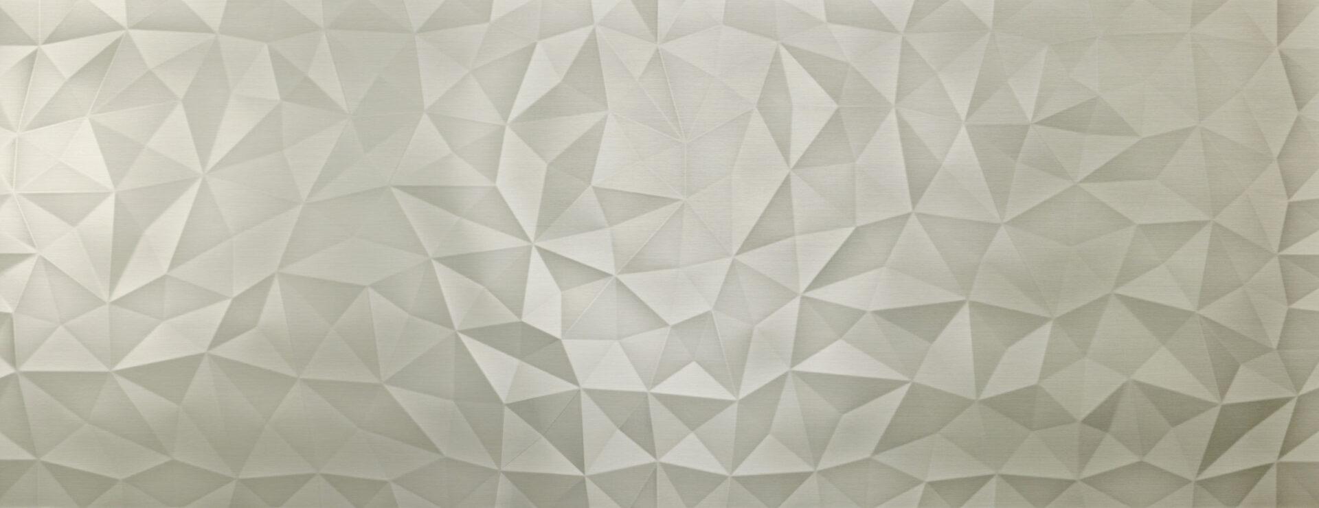 Elements Reef Brushed Warm Silver real material sample - faceted polygon laminate